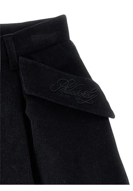 Bermuda bambino nero in velluto PHILOSOPHY | I1F406/ANNERO
