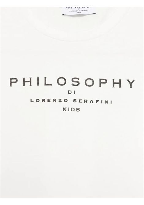 T-shirt bambina bianca in cotone PHILOSOPHY | I1F609/ANBIANCO