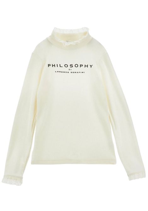 Lupetto bambina panna in cotone PHILOSOPHY | I1F619/ANPANNA
