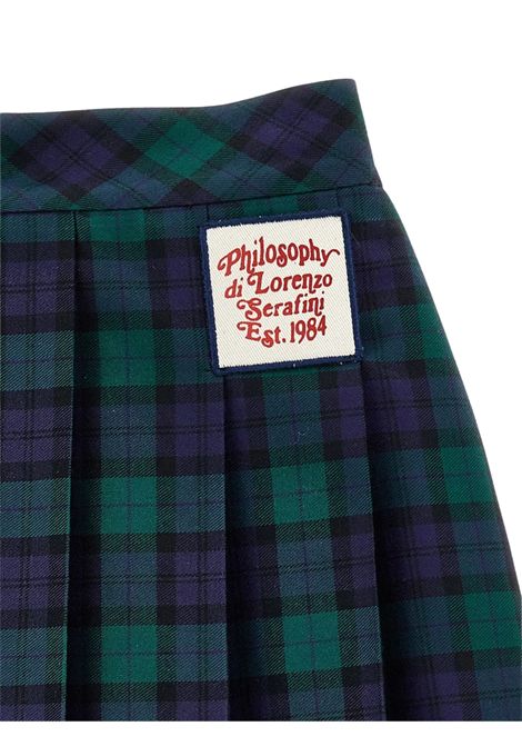 Gonna bambina in misto cotone PHILOSOPHY | I1F704/ANBLU/VERDE