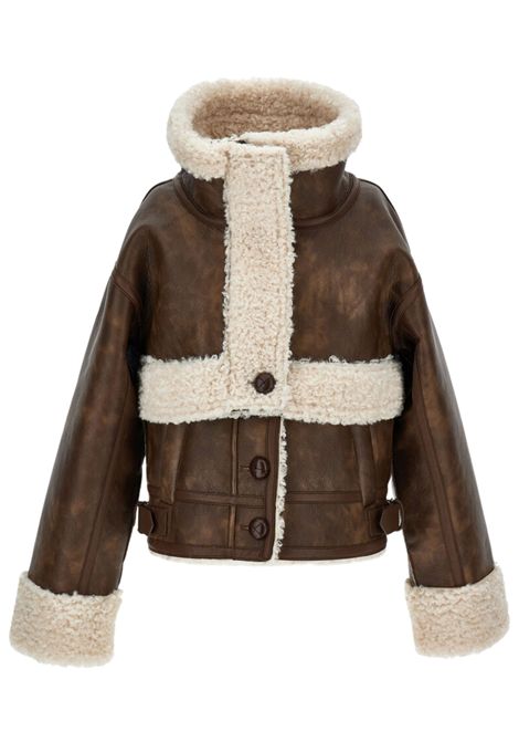 Montone bambina marrone in sheraling PHILOSOPHY | I9F1006038/ANMARRONE