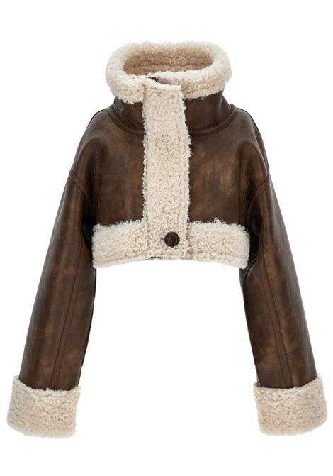 Montone bambina marrone in sheraling PHILOSOPHY | I9F1006038/ANMARRONE