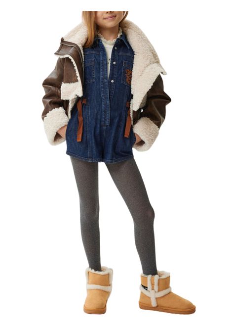 Montone bambina marrone in sheraling PHILOSOPHY | I9F1006038/ANMARRONE