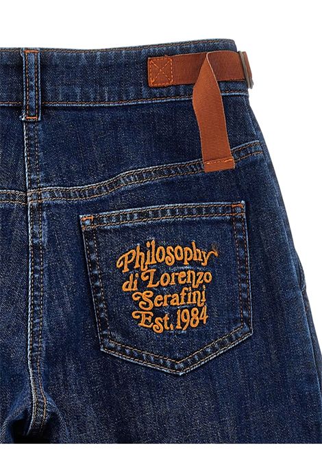 Girls' blue cotton jeans PHILOSOPHY | I9F403/ANDENIM