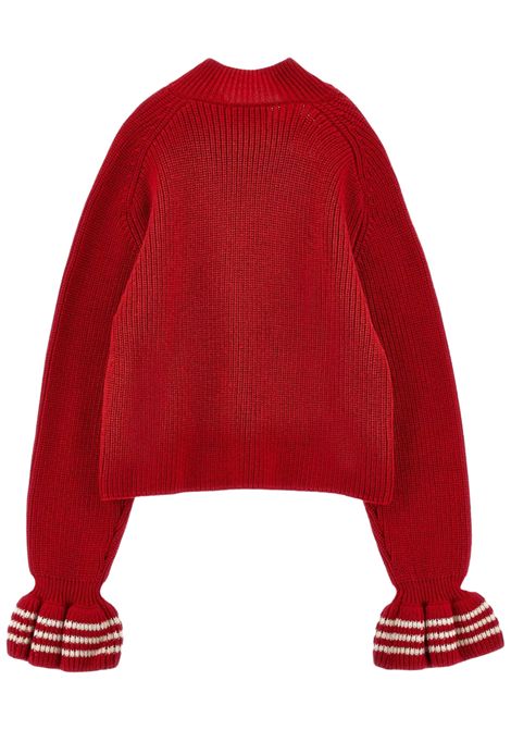 Red wool sweater for girls PHILOSOPHY | I9F603/ANROSSO