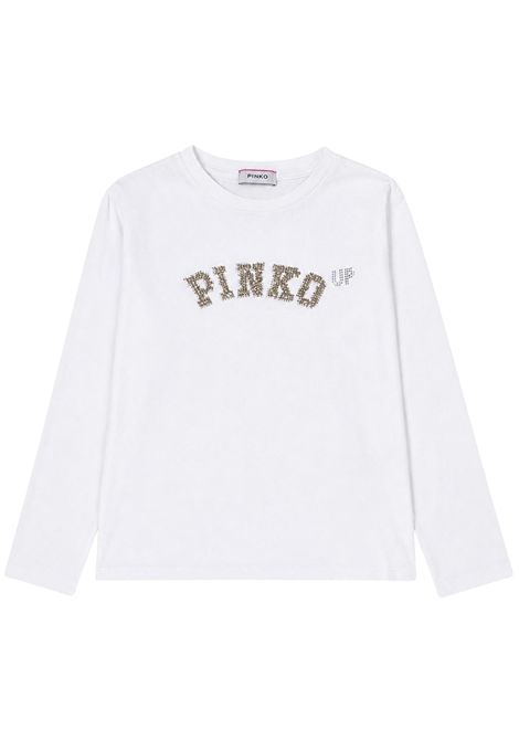 T-shirt bambina bianca in cotone Pinko | 031874/DEBIANCO