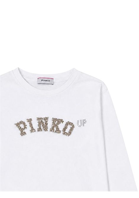 T-shirt bambina bianca in cotone Pinko | 031874/DEBIANCO