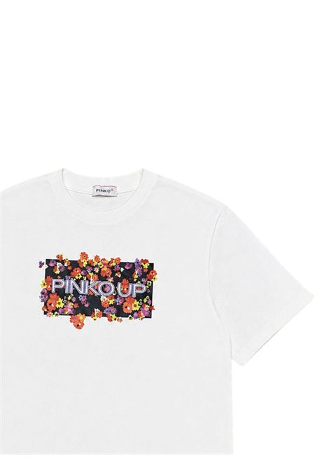 T-shirt bambina bianca in cotone Pinko | 033259/DEBIANCO