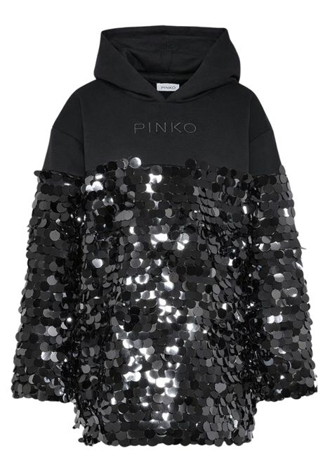 Abito bambina nero in cotone Pinko | KFAB033/SUNERO