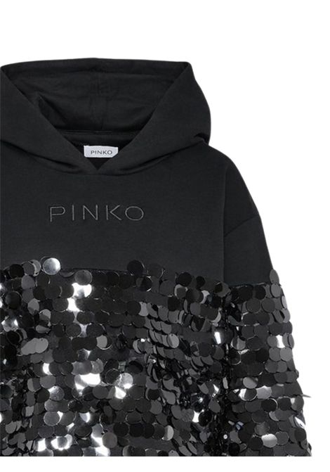 Abito bambina nero in cotone Pinko | KFAB033/SUNERO