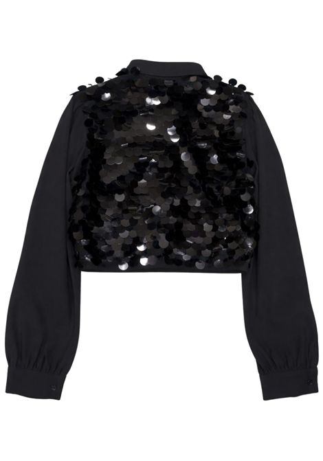 Camicia bambina nera in paillettes Pinko | KFCA019C/SUNERO