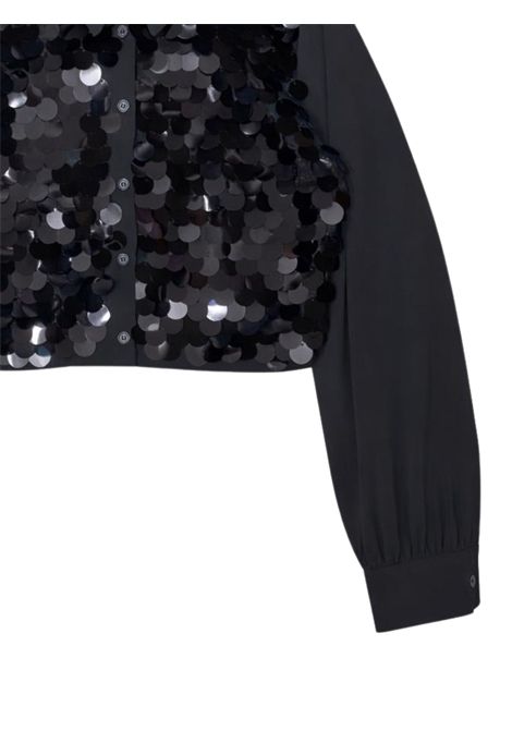 Camicia bambina nera in paillettes Pinko | KFCA019C/SUNERO