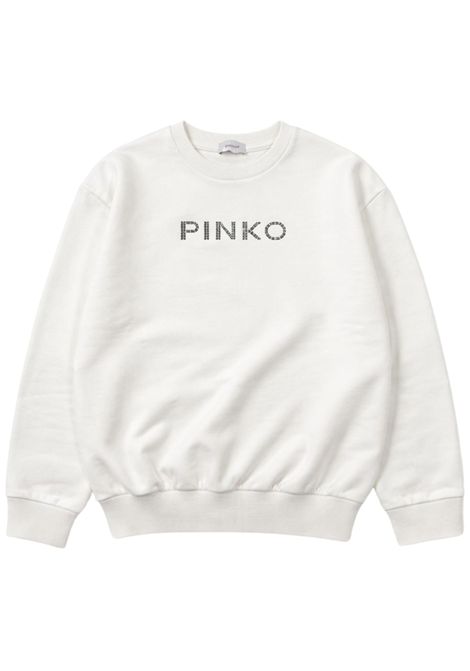 Felpa bambina panna in cotone Pinko | KFFE011/SUPANNA