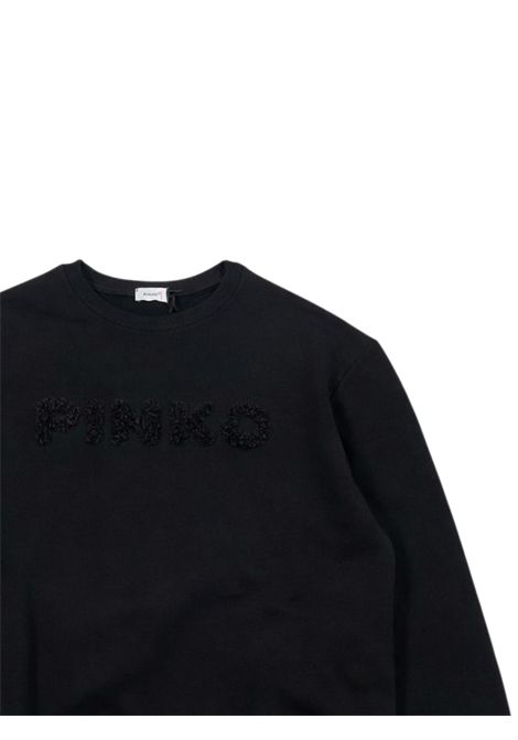 Felpa bambina nera in cotone Pinko | KFFE015C/SUNERO