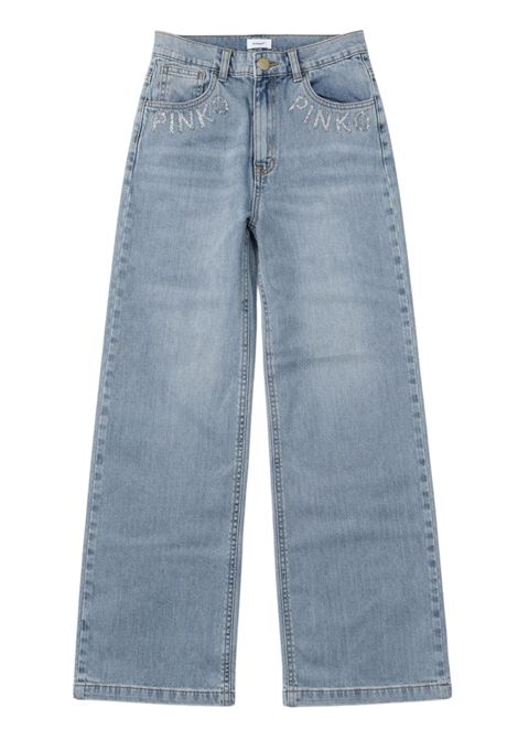 Jeans bambina azzurro in cotone Pinko | KFPA031/SUDENIM