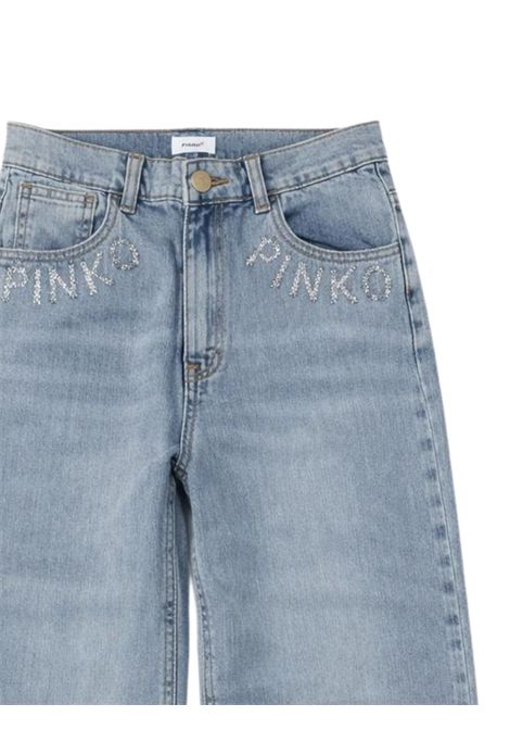 Jeans bambina azzurro in cotone Pinko | KFPA031/SUDENIM