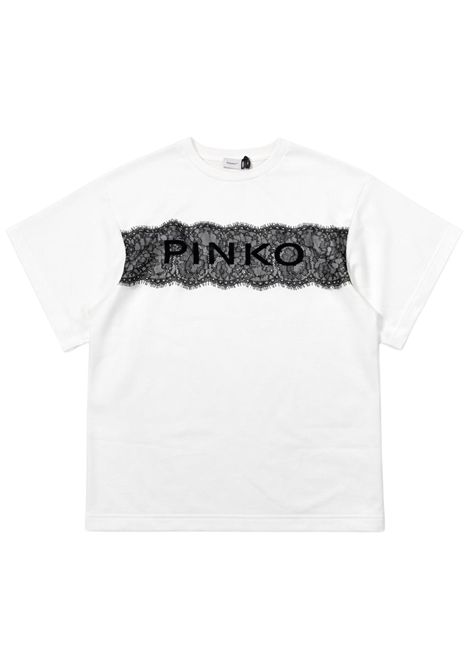 T-shirt bambina panna in cotone Pinko | KFTS028/SUPANNA
