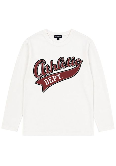 White cotton T-shirt for children Please | 7854545/DEBIANCO