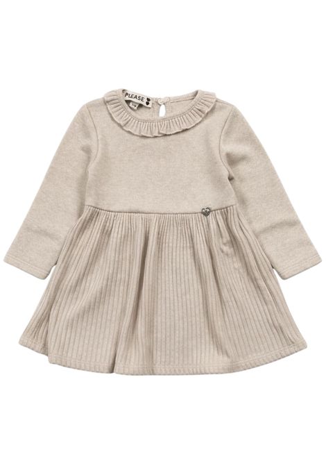 Abito neonata in misto viscosa Please | AB39230G/MABEIGE