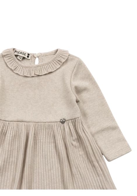 Abito neonata in misto viscosa Please | AB39230G/MABEIGE