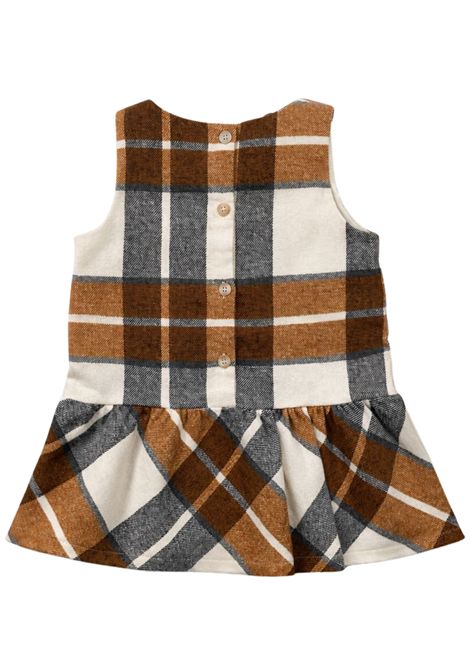 Abito neonata beige in cotone Please | AF01103/MABEIGE