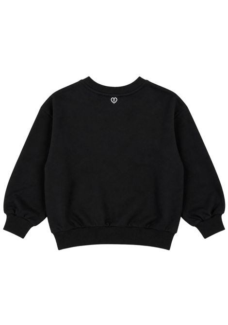 Felpa bambina nera in cotone Please | LB04042G77/DENERO