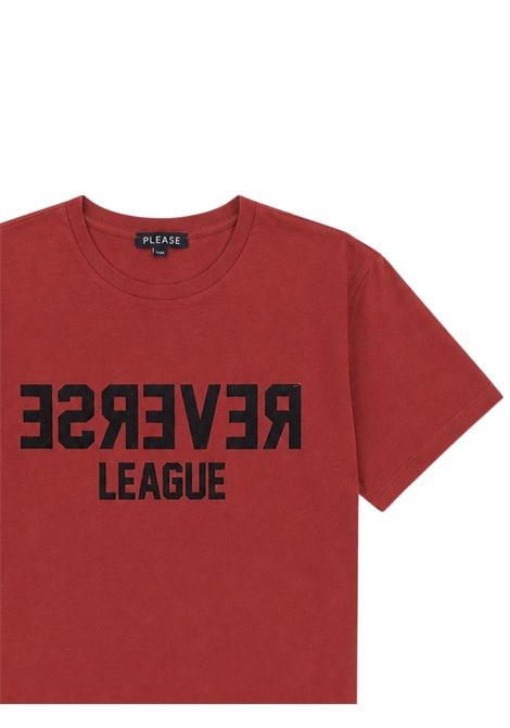 Burgundy cotton T-shirt for children Please | MB01030B55/DEBORDEAU