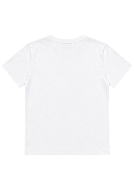 White cotton T-shirt for children Please | MB87030B48/DEBIANCO