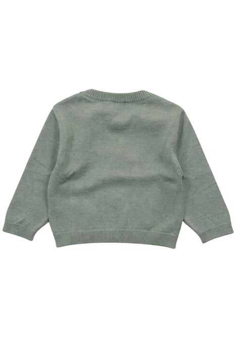 Maglione neonata verde in viscosa Please | NB04230G/MAVERDE