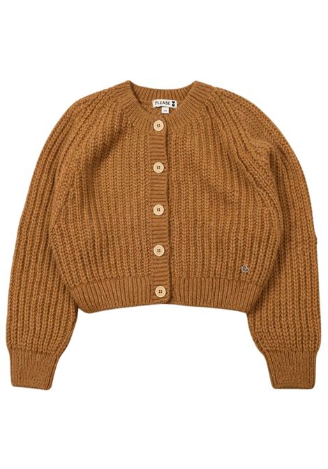 Girls' wool and viscose cardigan Please | NB34230/MABEIGE