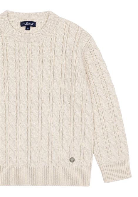 Maglione bambino beige Please | NB40230B77/DEBEIGE