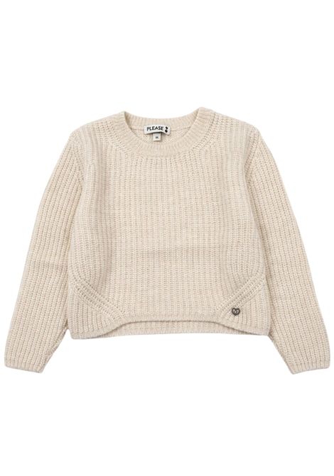 Maglione bambina in lana e viscosa Please | NB68230/MABEIGE