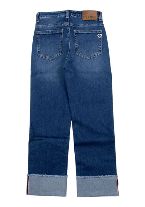 Jeans bambina in cotone denim Please | PH04012G/MADENIM