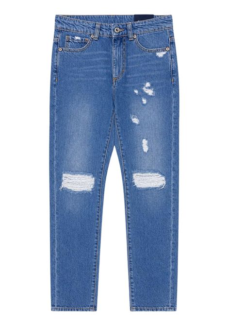 Jeans bambino in cotone denim Please | PHC2B00B48/DEDENIM