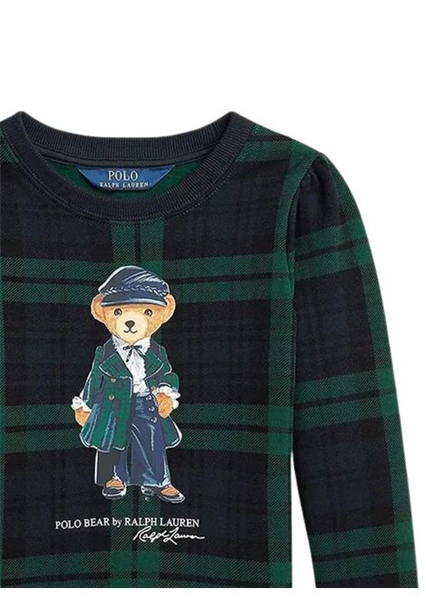 Green cotton sweatshirt for girls RALPH LAUREN | 312952154001/DEBBLU/VERDE