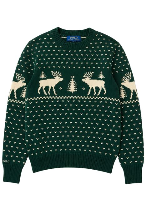 Maglione bambino verde in lana RALPH LAUREN | 981052/DEBVERDE