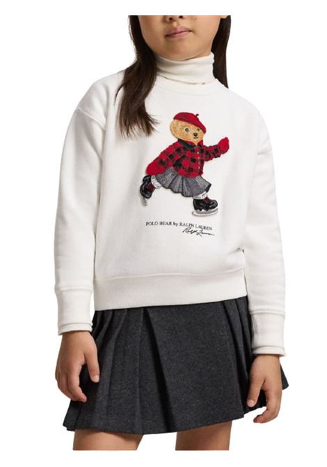 Felpa bambina panna in cotone RALPH LAUREN | 981087001/DEBPANNA