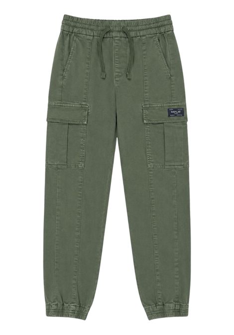Pantalone bambino verde in cotone REPLAY | SB9085/DEBVERDE