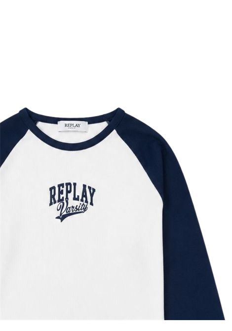 Cream cotton T-shirt for girls REPLAY | SG7150/DEBPANNA