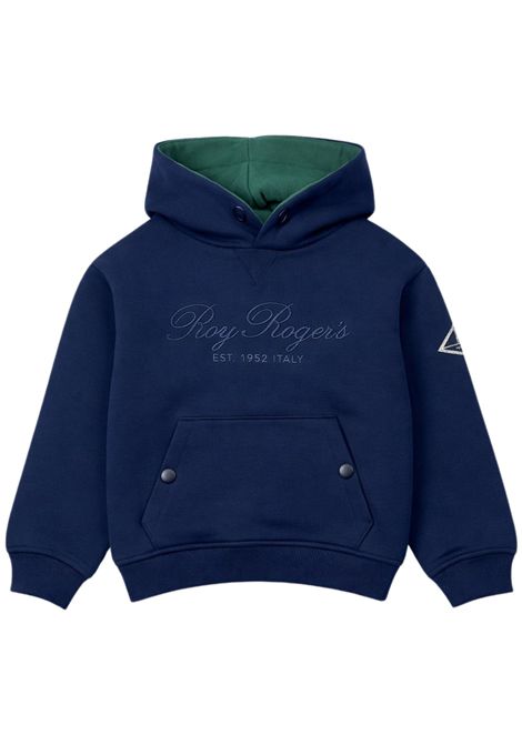 Felpa bambino blu in cotone ROY ROGER'S | F10100/SUBLU