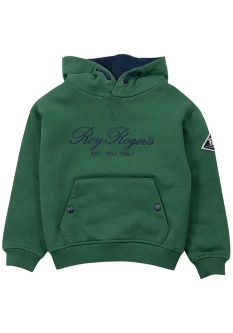 Felpa bambino verde in cotone ROY ROGER'S | F10100/SUVERDE
