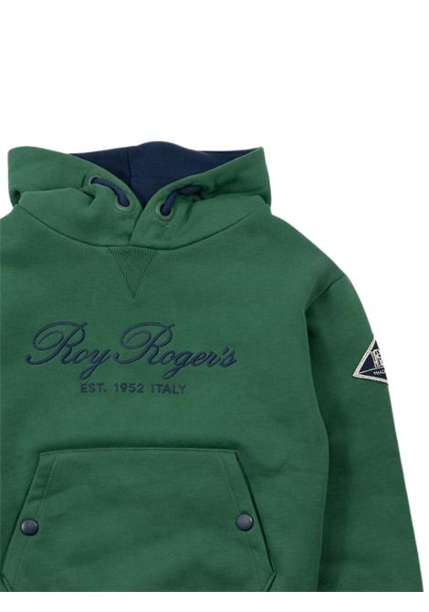 Felpa bambino verde in cotone ROY ROGER'S | F10100/SUVERDE