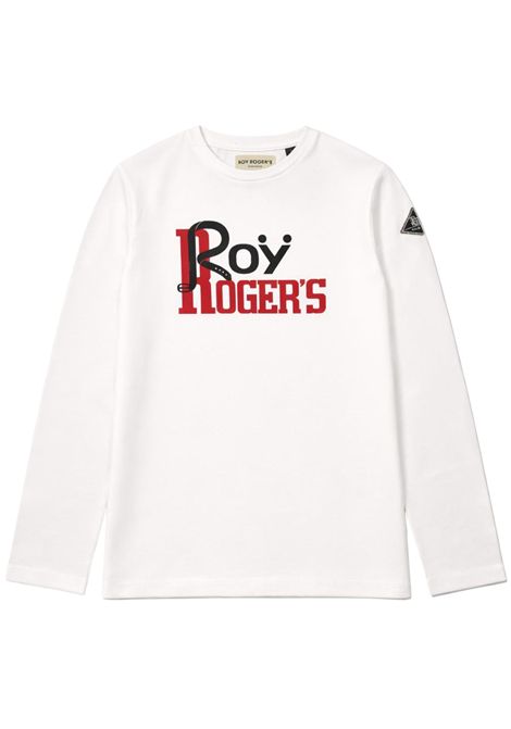 T-shirt bambino bianca in cotone ROY ROGER'S | F10400/SUBIANCO