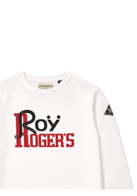 T-shirt bambino bianca in cotone ROY ROGER'S | F10400/SUBIANCO