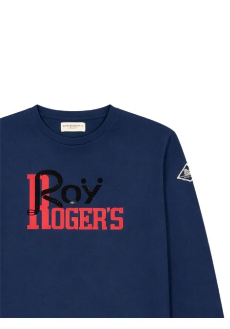 T-shirt bambino blu in cotone ROY ROGER'S | F104003885/SUBLU
