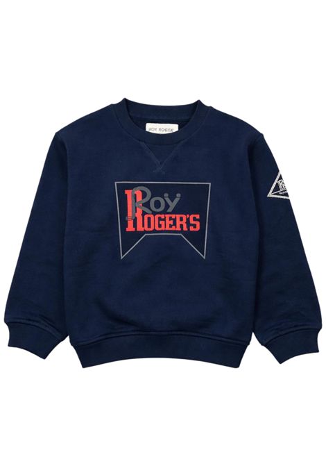 Felpa bambino blu in cotone ROY ROGER'S | F13700/SUBLU