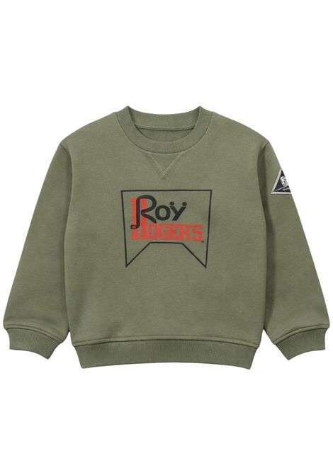 Felpa bambino verde in cotone ROY ROGER'S | F13700/SUVERDE