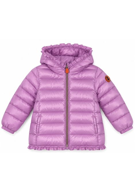 Giubbino neonata glicine con cappuccio SAVE THE DUCK | I32771G/MGLICINE