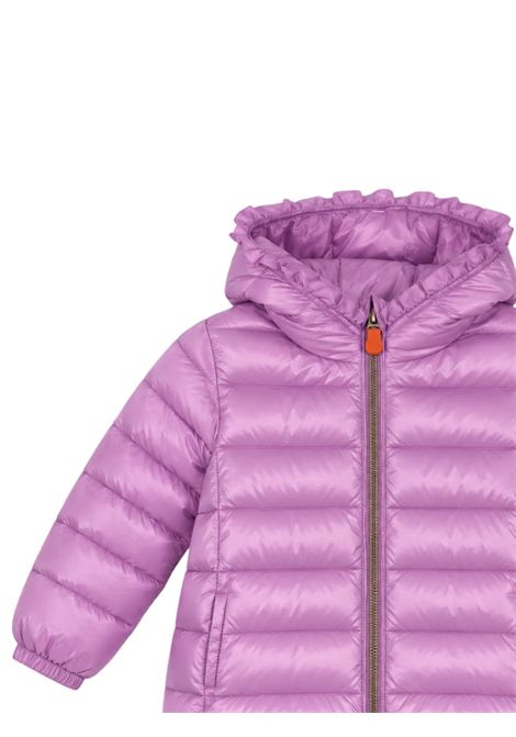 Giubbino neonata glicine con cappuccio SAVE THE DUCK | I32771G/MGLICINE