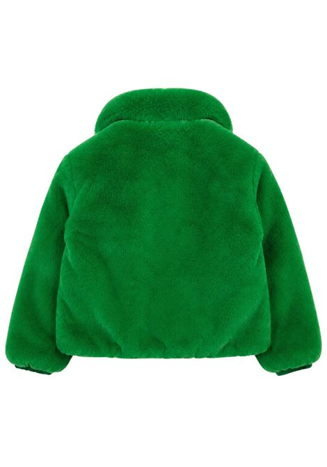 Pelliccia bambina verde reversibile SAVE THE DUCK | J31352G/MVERDE
